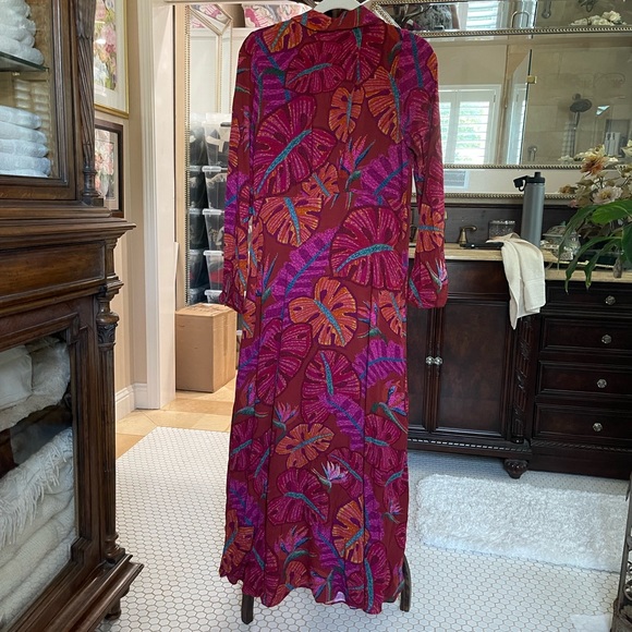 Farm Rio Delicate Leaves Maxi dress NWT - Picture 4 of 10